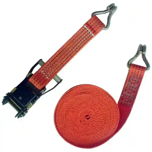 2" Ratchet Tie Down With 2PS Double J Hooks