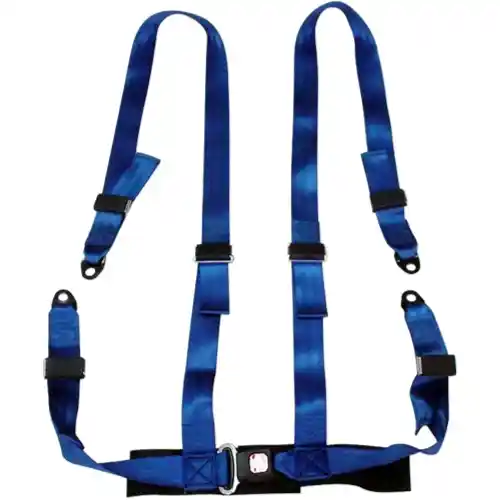 4 Points Seat Belt Blue Webbing