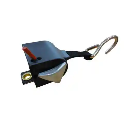 1" Retractable Seat Belt With J Hook, Red Stop Bar, And Triangular Type Bar